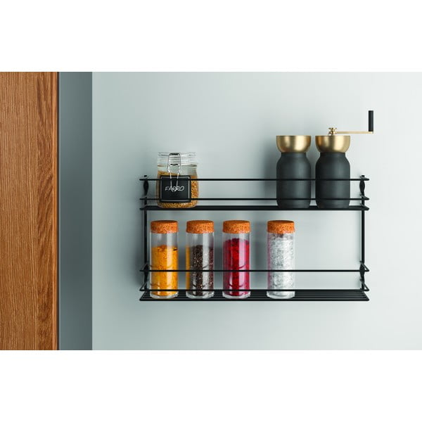 Fali acél fűszertartó állvány Pepito – Metaltex-image-1