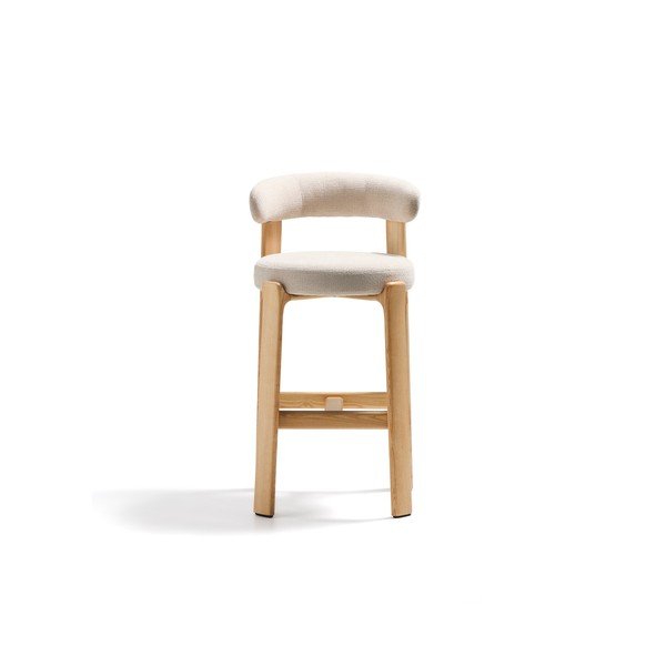 Bézs-világos natúr színű kőrisfa bárszék (ülésmagasság 75 cm) Granite – Kave Home-image-2