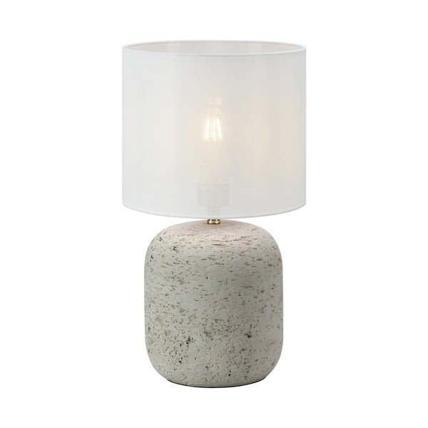 Szürke asztali lámpa textil búrával (magasság 44 cm) Montagna – Markslöjd