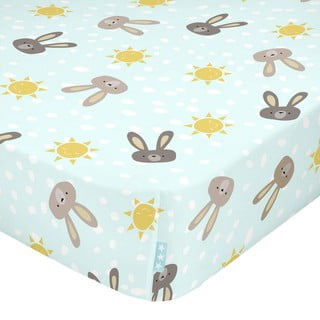 Rabbit Family pamut gyereklepedő, 70 x 140 cm - Moshi Moshi