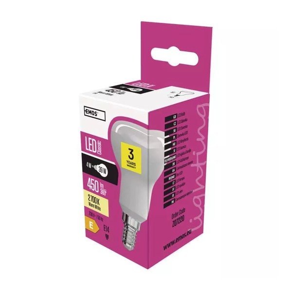 Meleg színű LED izzó E14, 4 W – EMOS-image-1
