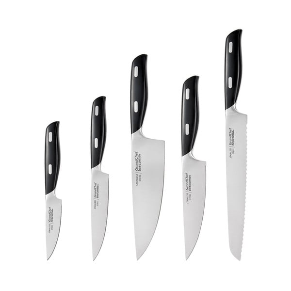Kés készlet tartóval 5 db-os GrandChef – Tescoma-image-3
