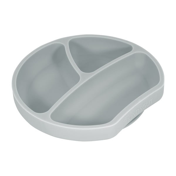 Plate világoskék szilikon gyerek tányér, ø 20 cm - Kindsgut