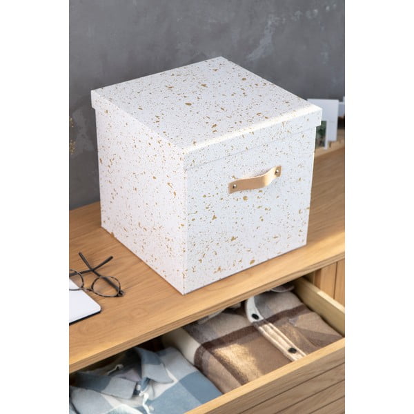 Logan aranyszínű-fehér tárolódoboz - Bigso Box of Sweden-image-2