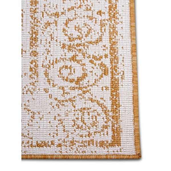 Okkersárga-fehér kültéri szőnyeg 80x150 cm Cebu – NORTHRUGS-image-4