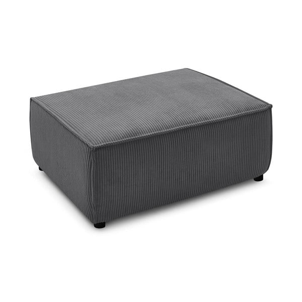 Sötétszürke kordbársony puff Nihad – Bobochic Paris-image-3