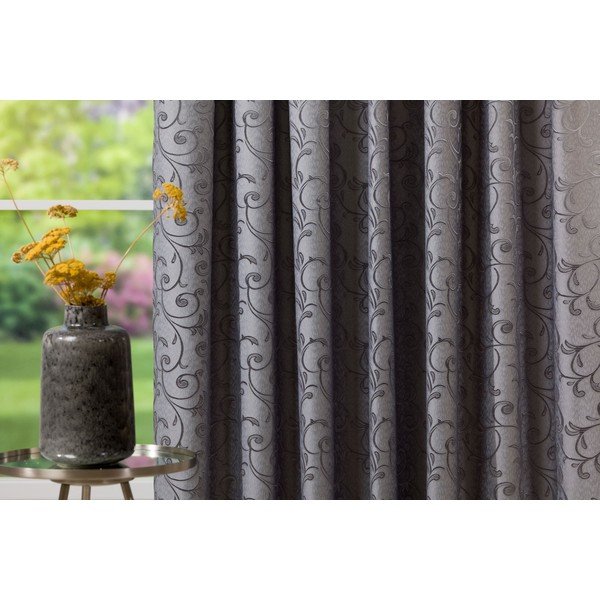 Szürke jacquard függöny 210x245 cm Glory – Mendola Fabrics-image-3