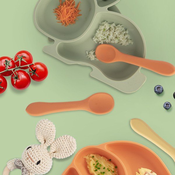 Narancssárga szilikon gyerek kanál – Orion-image-1