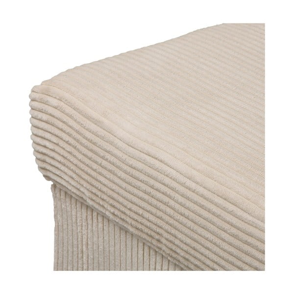 Krémszínű kordbársony puff Ariella – Ropez-image-4