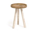 Teakfa kerek tárolóasztal ø 35 cm Glenda – Kave Home