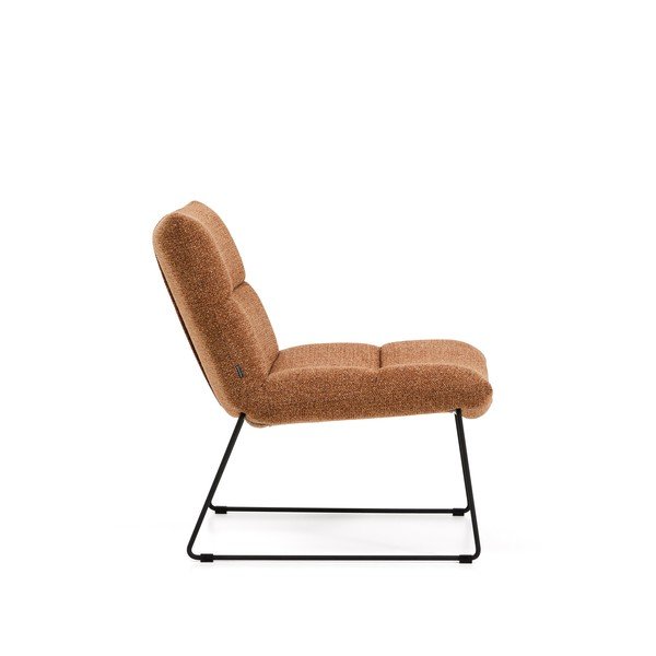 Terrakotta színű zsenília fotel Asen – Kave Home-image-3