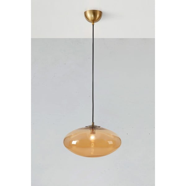 Okkersárga függőlámpa üveg búrával ø 38 cm Locus – Markslöjd-image-3