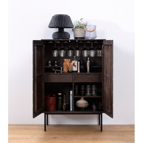 Sötétbarna szekrény 90x130 cm Latina – Unique Furniture-image-1