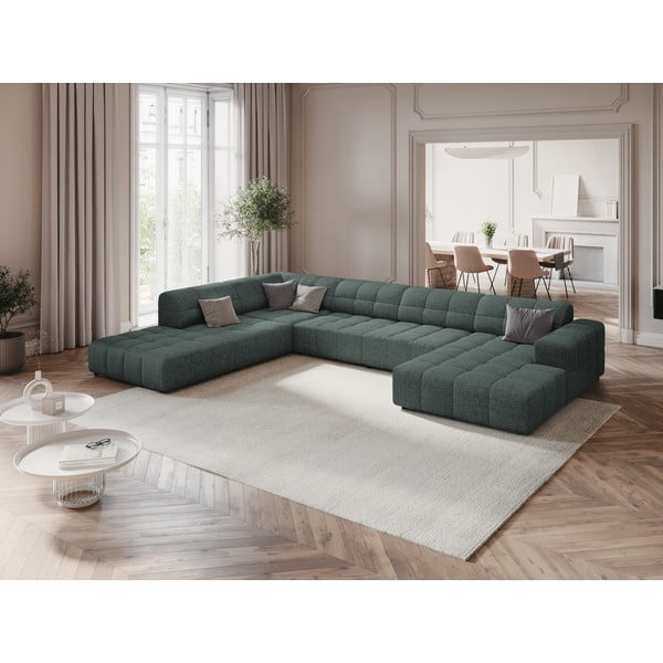 Türkiz sarokkanapé (bal oldali-U alakú) Chicago – Cosmopolitan Design-image-1