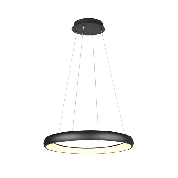 Fekete LED dimmelhető függőlámpa fém búrával ø 75 cm Cardona – Trio-image-2