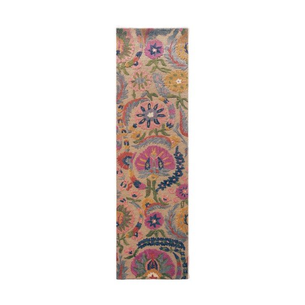 Kézi szövésű gyapjú futószőnyeg 80x300 cm Amira Floral  – Flair Rugs