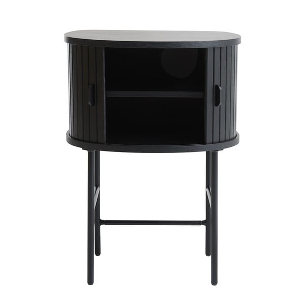 Fekete éjjeliszekrény Nola – Unique Furniture-image-1