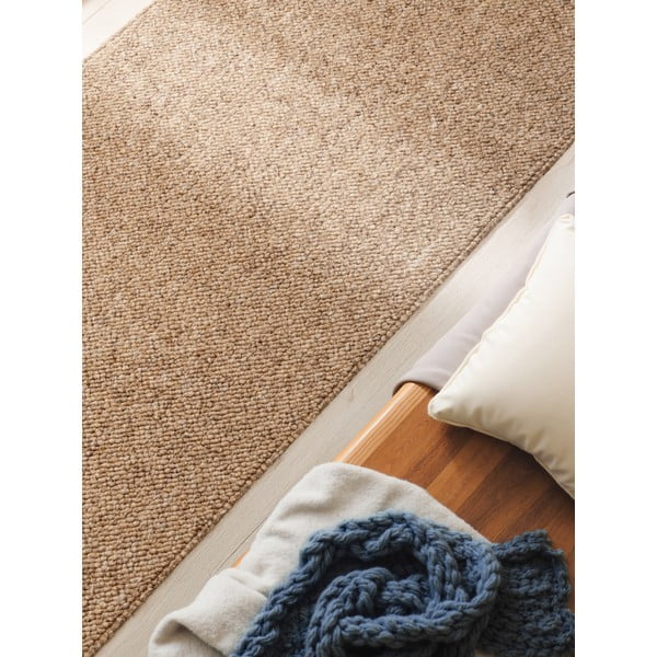 Világosbarna mosható futószőnyeg 80x240 cm Rocco Caramel – Elle Decoration-image-3