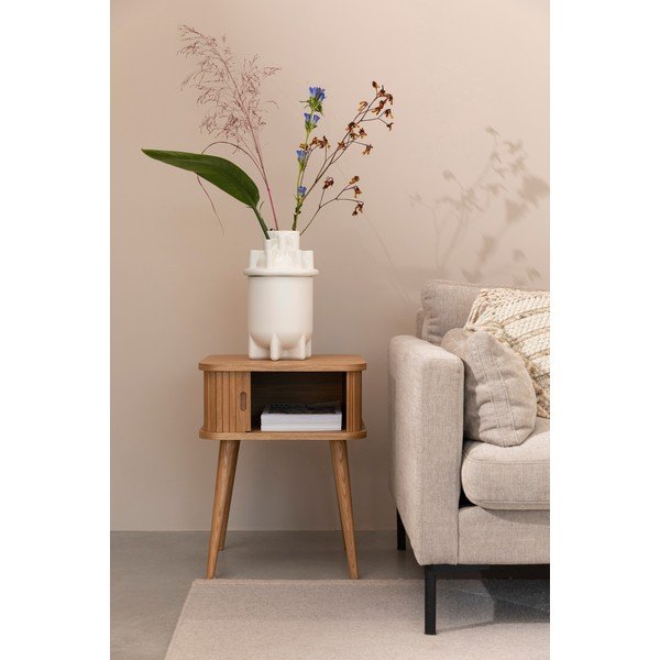 Natúr színű éjjeliszekrény tölgyfa dekorral Barbier – Zuiver-image-1