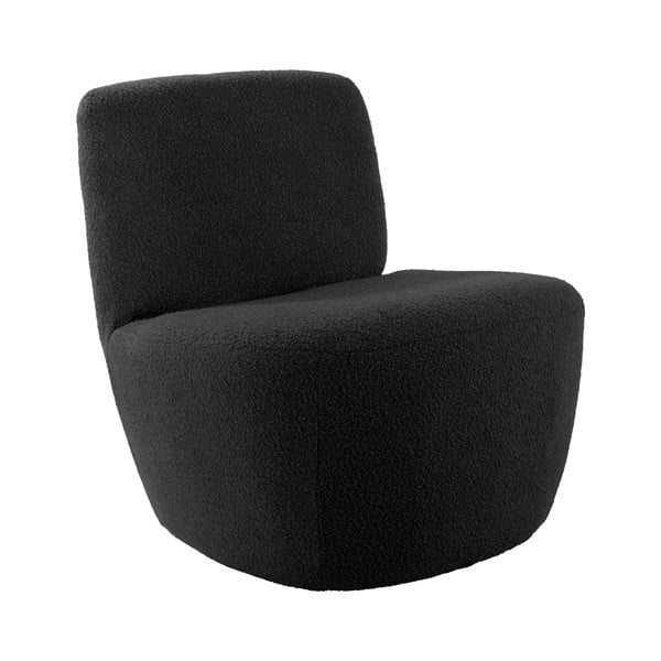 Fekete buklé fotel Ada – Leitmotiv