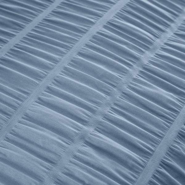 Kék kétszemélyes krepp ágyneműhuzat 200x200 cm Seersucker – Catherine Lansfield-image-4
