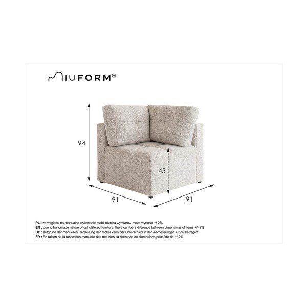 Bézs kanapé modul Lulu – Miuform-image-4