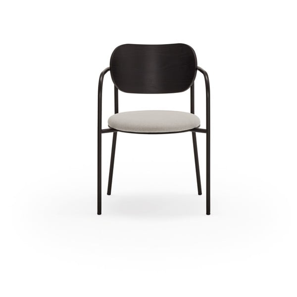 Fekete-szürke étkezőszék kőrisfa dekorral Eclipse - Teulat-image-3