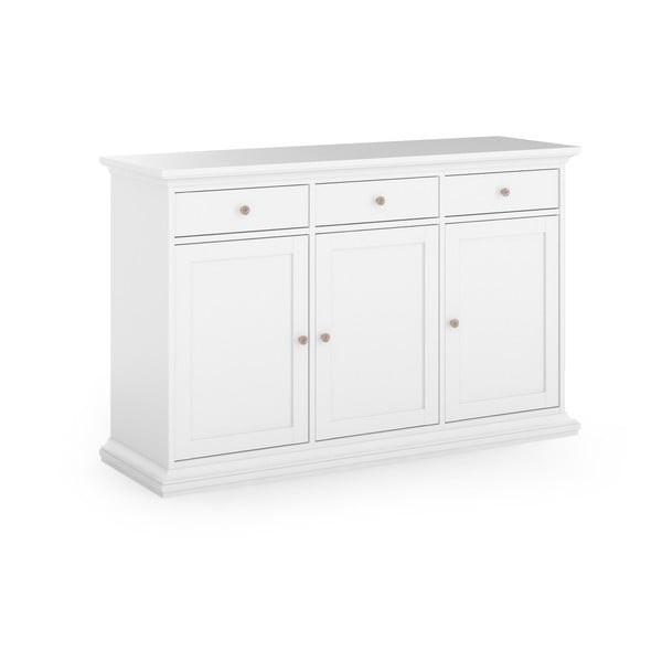 Fehér alacsony komód 144x92 cm Paris – Tvilum-image-4