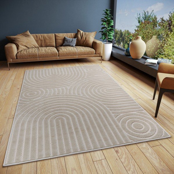 Krémszínű szőnyeg 57x90 cm Iconic Wave – Hanse Home-image-1