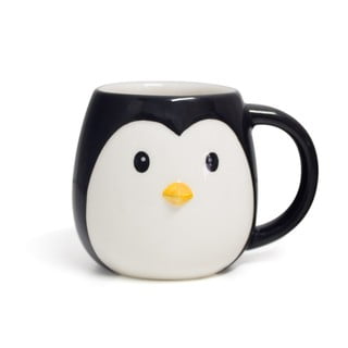 Pingo fekete-fehér kerámia bögre, 400 ml - Balvi
