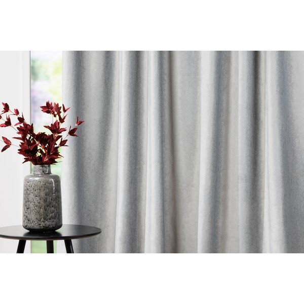 Szürke bársony függöny 140x260 cm Roma – Mendola Fabrics-image-3