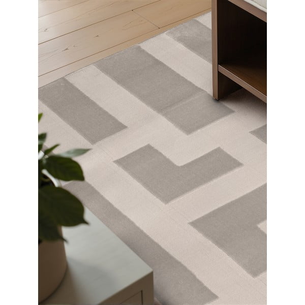 Szürke-krémszínű szőnyeg 200x280 cm Perles Onyx – Elle Decoration-image-3