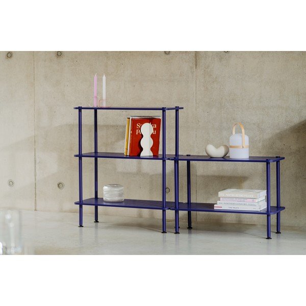 Kék polcos állvány tölgyfa dekorral 80x90,5x35 cm Teidi – noo.ma-image-4