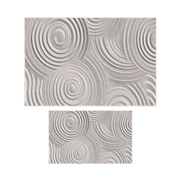 Világosszürke fürdőszobai kilépő szett 2 db-os 60x100 cm – Foutastic