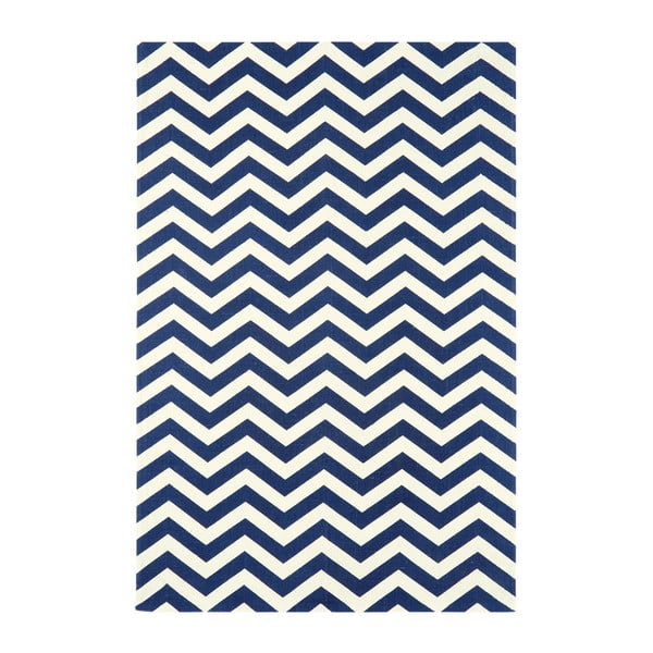 Zig Zag kék-fehér szőnyeg, 160 x 230 cm - Asiatic Carpets