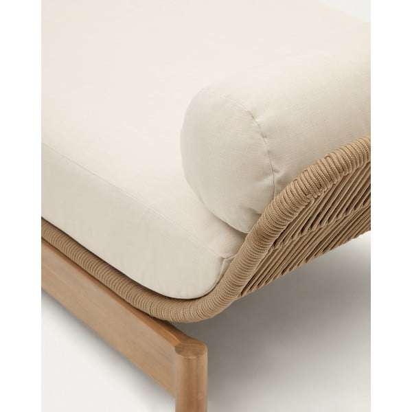 Krémszínű-natúr színű akácfa kerti kanapé Catalina – Kave Home-image-4