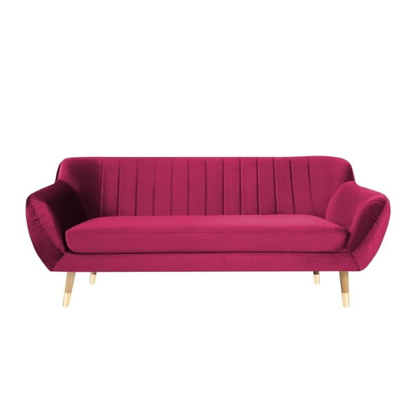 Benito rózsaszín bársony kanapé, 188 cm - Mazzini Sofas