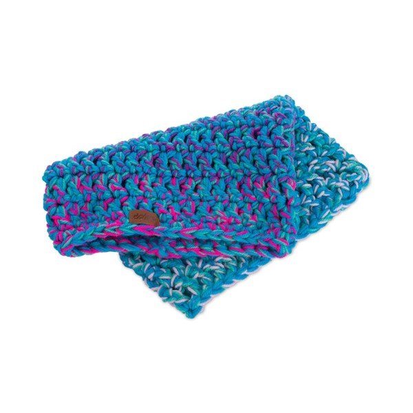 Twister kék kézzel horgolt csősál - DOKE-image-2