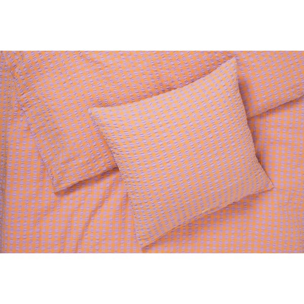 Narancssárga-levendula színű egyszemélyes krepp ágyneműhuzat 140x200 cm Bæk&Bølge – JUNA-image-2
