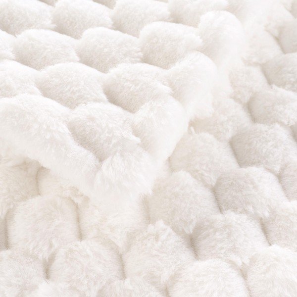 Krémszínű mikroplüss takaró 220x240 cm Frosty – douceur d'intérieur-image-4