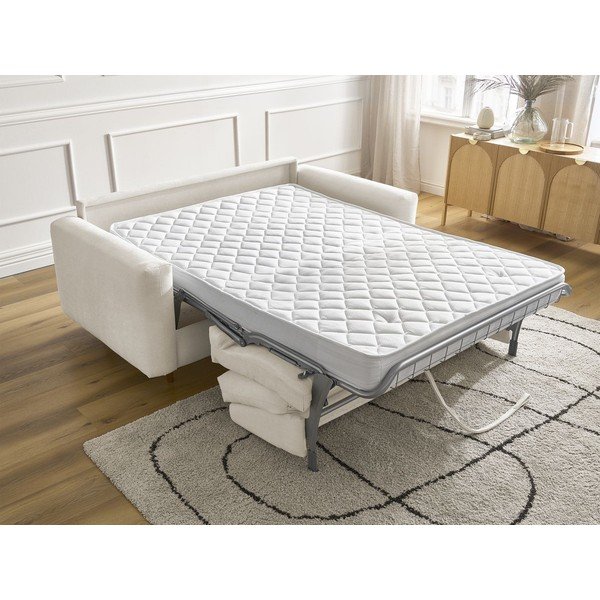 Bézs kinyitható kanapé mindennapos alvásra 220 cm Cocoone – Bobochic Paris-image-1