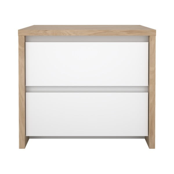 Fehér-natúr színű éjjeliszekrény Next – Tvilum-image-3