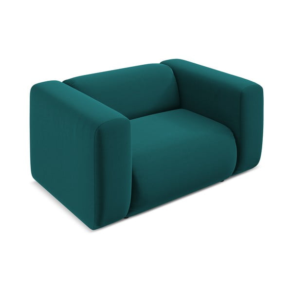 Türkiz bársony fotel Ekahi – Makamii-image-3