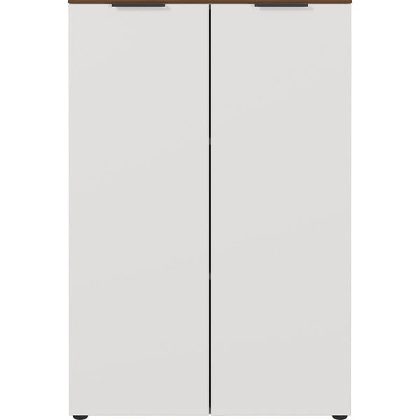 Szürkésbézs szekrény diófa dekorral 81x120 cm Ancona - Germania