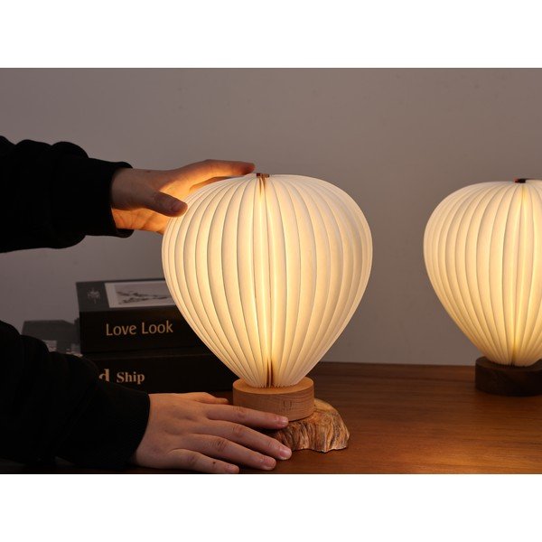 Fehér LED dimmelhető asztali lámpa papír búrával (magasság 20 cm) Aeris – Gingko-image-3