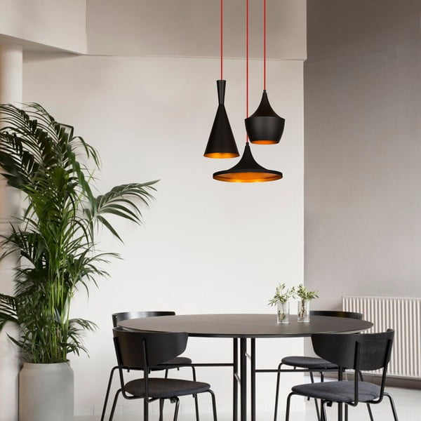 Fekete-rézszínű függőlámpa fém búrával ø 51 cm Elmas – Opviq lights-image-1