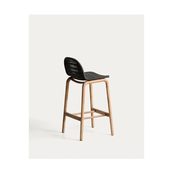 Sötétszürke tömörfa kerti bárszék Alipa – Kave Home-image-3