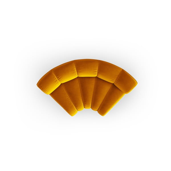 Sárga bársony kanapé modul (variálható sarok) Lupine – Micadoni -image-2