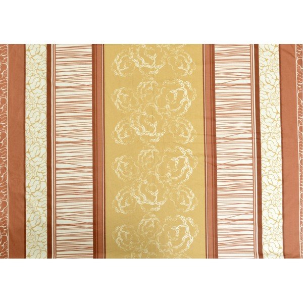 Sárga-narancssárga kétszemélyes-hosszabbított pamut-szatén ágyneműhuzat 200x220 cm Stripes -image-1