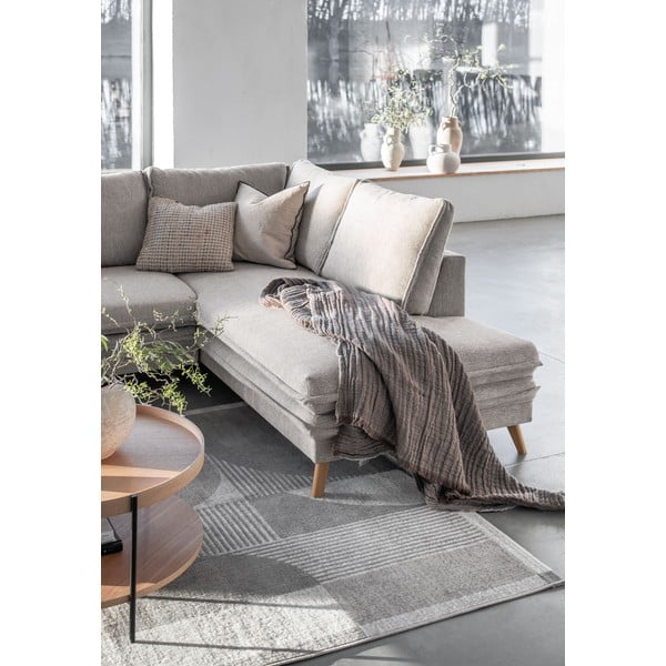 Bézs kinyitható sarokkanapé (jobb oldali) Charming Charlie – Miuform-image-4